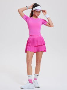 COSLEAF Set Váy Áo Thể Thao Xếp Ly Hai Tầng Thiết Kế Ôm Cơ Thể Năng Động Thích Hợp Chơi Tennis Golf Pickleball Và Các Hoạt Động Ngoài Trời