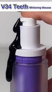 v34 purple toothpaste Teeth color correction bright white teeth Remove yellow teeth dental plaque Tartar Remove tobacco stains from teeth Prevent tooth sensitivity 牙齿美白精华