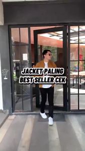 Bomber Jaket Pria Kanvas Casual Polos Basic Caramel - Jaket Bomber Canvas Oslo Sueding Fit Steigen