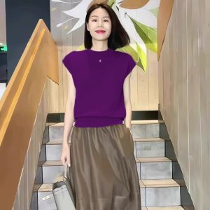Stylish Unique Silk Blend Knit Top