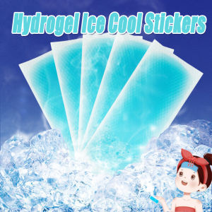 2PCS Hydrogel Ice Cool Stickers Summer Heat Dissipation Cooling Stickers for Graduation Exam Cell Phone Ice Cool Cooling Outing Training Heatstroke Prevention Stickers