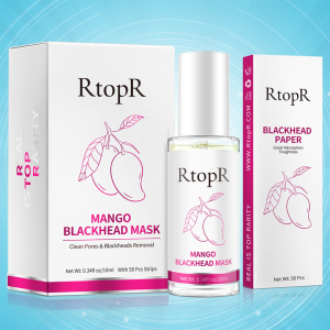RtopR Removes Blackheads Acne Deep Cleans Pores Dirt Shrink Pores Softens Cuticles Oil-control Improve Rough Skin Mango Extract Safe And Natural Mask
