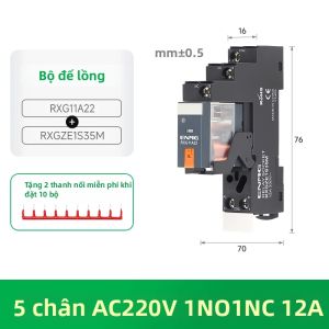 ENMG | Rơle Công Suất Nhỏ Gọn ENMG RXG 12A 24VDC/220VAC Lắp Trên Thanh DIN Dùng Cho Hệ Thống Điều Khiển PLC