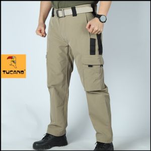 TuCANO กางเกงยุทธศาสตร์ผู้ชายกันน้ำกางเกงกันน้ำผู้ชายต่อสู้กางเกงกลางแจ้งหลายกระเป๋าที่ทนต่อการสวมใส่