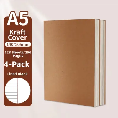 Vintage Brown Paper Aesthetic Notebook A5 Lined Pages