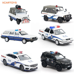 Xcartoys 1/64 Alloy Toy Police Car Miniature Diecast Model Collectible Ornament Simulation Police Vehicle Model Display Piece