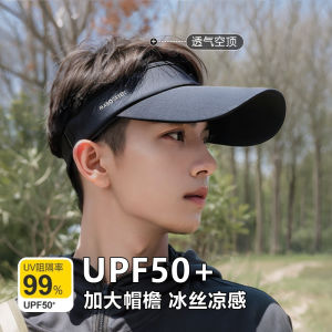 หมวกกันแดดชายหาดแบบสวมสำหรับผู้ชาย ป้องกันรังสียูวี ฤดูร้อนกลางแจ้ง กันแดด หมวกพยาบาลแบบสวม วัสดุโพลีเอสเตอร์