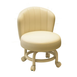 maitian | Wheeled Swivel Small Stool with Backrest for Home Use