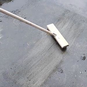1pc Durable Stainless Steel Wire Floor Brush with Wooden Handle - Reusable for Efficient Oil and Moss Removal Ideal for Metal Surfaces & Garden Use