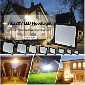 สปอตไลท์ ไฟสว่าง Spotlight LED 1000W 500W 2500LED AC 220V (ใช้ไฟบ้าน220V) แสงขาว IP66