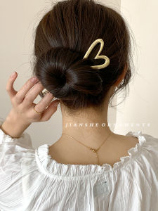 จี้ผมรูปหัวใจโลหะโปร่งใสระดับไฮเอนด์สไตล์เกาหลีสำหรับตกแต่งผม จี้ผมแบบหัวเข็มขัดสำหรับผู้หญิง