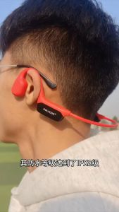 Polvcdg-S10 IPX8 Waterproof LED Swimming Bone Conduction Headphones 5.4 Random Play Sports Riding Headphones with Microphone