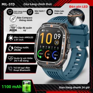 Đồng Hồ Thông Minh GPS Theo Dõi Vị Trí Mới Năm 2026 Dành Cho Nam Với Đèn Pin La Bàn Chống Nước Pin 1100mAh Bluetooth Thiết Bị Theo Dõi Thể Thao Ngoài Trời