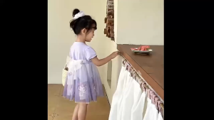 2-8 Tahun Kuromi Gaun Jala Putri Manis Bayi Perempuan Musim Panas Lengan Pendek Gaun Anak-Inlaid beads