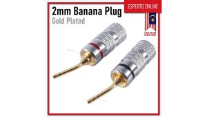 1 piece 2MM Gold Plated Banana Plug Premium 2MM Banana Plug High-Performance