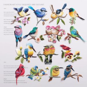 Embroidered Decorative Patch Short Sleeve Shirt Iron on Sewing Patch Bag Hat Bird Decorative Patch DIY Sewing Accessories