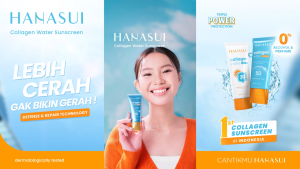 Hanasui Collagen Water Sunscreen PA++ – Ringan dan No Whitecast