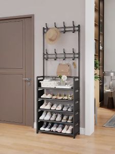 4/5 Layer Shoe Rack Shelf Multifunctional Simple Clothes Rack Coat Hat Organizer Hanger Rack Penyidai Baju Rak Baju Storage Rack Shoe Hat Rack