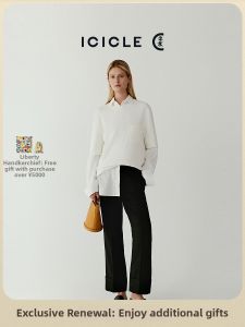ICICLE | Fine Wool Turn-up Trousers