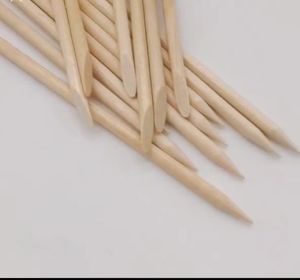 Nail Art Wood Stick For Pick Accessories Nail Art Design Cuticle Pusher Remover Tool Manicure tools Double Sided Mini File Fake Nail Wooden Stick