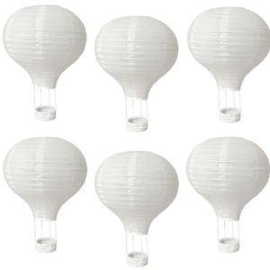 White Diameter 10"-16"(25-30-35-40cm)Hot Air Balloon Paper Lantern Decor Xmas Festival Chinese Paper Lantern Wedding Party Decor