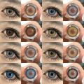 EYESHARE 1 คู่สีคอนแทคเลนส์สําหรับตาเครื่องสําอางค์คุณภาพสูงเลนส์สีฟ้าสีเขียว Contact แฟชั่นเครื่องสําอางค์ Eye Contacts. 