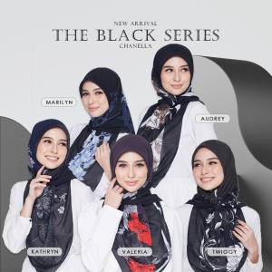FAREHA Hijab Tudung Bawal Anti Kedut Chanella Cotton Premium Black Series