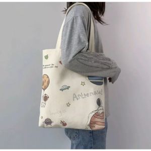 TOTE BAG Lucu/Astronot Pakai Resleting 37x27