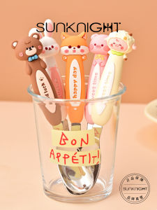 Creative Cartoon Student Stainless Steel 316 Spoons SUNKNIGHT Flatter Elegant Design Childrens Soup Spoons Dining Utensils