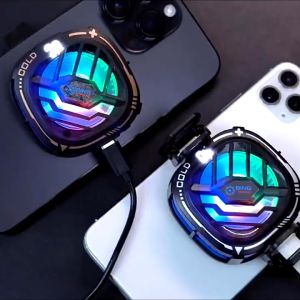 ใหม่ เครื่องระบายความร้อนมือถือสำหรับเล่นเกม เซมิคอนดักเตอร์  ไฟ สีสันสดใสปรับตัวดูดแม่เหล็กได้สามระดับ  ฮีทซิงค์ระบายความร้อนสำหรับเล่นเกม E-Sports เสียงเงียบและเบามาก