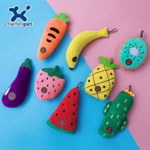 ของเล่นสุนัขสัตว์เลี้ยงอุปกรณ์สำหรับสัตว์เลี้ยงที่ทนต่อการกัดของเล่นตุ๊กตายัดนุ่นลูกสุนัขมีเสียงของเล่นตุ๊กตายัดนุ่นรูปผลไม้กัดเล่นสำหรับลูกสุนัข