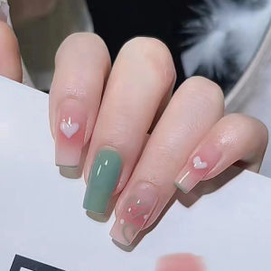 Handmade Nail Art Stickers Autumn Winter Short And Long Worn-On Nails Premium Feel Beauty Nail Tips Manicure Tools