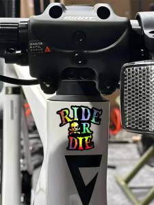 Personalized Slogan Reflective Stickers Bicycle Frame Top Tube Fork Helmet Vinyl Decals Accessories For MTB Road Gravel Bikes