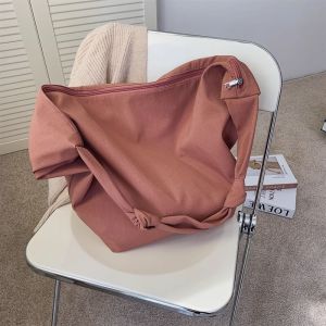 Flower and Youth Qin Lan Same Type Bag Canvas Bag Tote Bag Large Capacity Womens Shoulder Bag Messenger Bag Commuter Bag