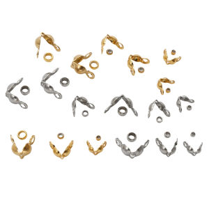 100Pcs Jewelry Making Kits Stainless Steel Connector Clasp End Crimps Beads Sets for DIY Handmade Bracelet Necklace Findings Accessories