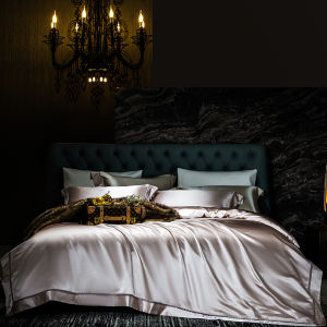 High-end 100% Silk Duvet Cover Set 4 Pieces 35 Momme