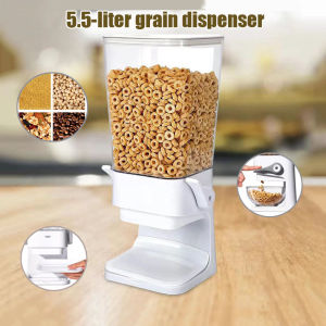 5.5L Countertop Grain Dispenser Dry Food Dispenser Dual Control Rice Dispenser Food Storage Counter