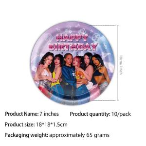 K-Katseyed Birthday Party Decorations Kpop Girl Group Balloons Plate Banner Tableware for Fans Gifts Accessory Kids Party Favors