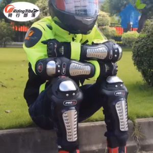 MH Alloy Steel Motorcycle Knee Pads Elbow Guard Motocross Knee Shin Pads Protector