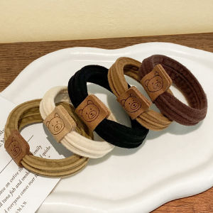 ยางรัดผมแบบยืดหยุ่นสูงสไตล์เกาหลีและญี่ปุ่น ไม่มีรอยต่อ รัดผมได้แน่นอน รัดผมสั้นและยาวจาก CuanYa Bear