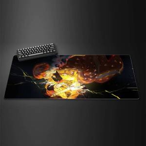 Bandai | Demon Slayer Zenitsu Gaming Mouse Pad Rubber Desk Mat Keyboard Mousepad 2MM Lock Edge