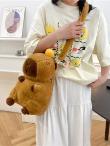 น่ารัก กระเป๋าสะพายผ้ากํามะหยี่ ผู้หญิง กระเป๋าเป้สะพายหลังสะพายข้างกระเป๋าตุ๊กตาของเล่น ทันสมัย รูปสัตว์ การ์ตูน สไตล์ นุ่ม ลำลอง กระเป๋าสําหรับเยาวชน