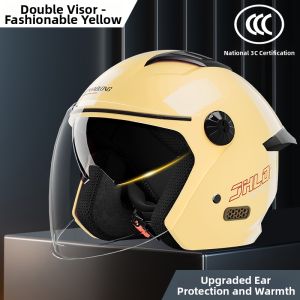 JUNHAOLONG | Safety Certified Universal 4 Seasons Warmth 3/4 Helmet