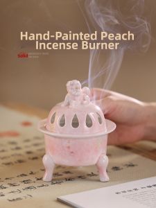 Hand-painted Pink Incense Burner