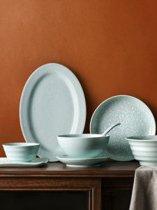 JOTO | Snowflake Glaze Rice Bowl Dinner Plate Large Soup Bowl Fish Plate Sake Dish Ceramic Plate Noodle Bowl