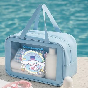 Sanrio | Kuromi Sanrio Waterproof Storage Bag Travel Storage Large Capacity Visible Portable Skincare Makeup Washbag Makeup Bag
