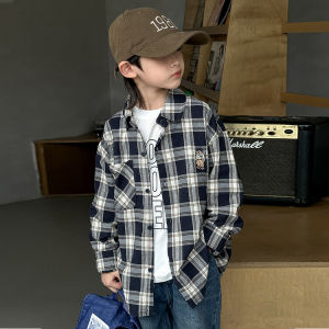 เสื้อเชิ้ตเด็ก ลายสก็อต แขนยาวบาง ฤดูใบไม้ผลิ ฤดูใบไม้ร่วง ชาย เด็กทารก เสื้อผ้า ผ้าฝ้าย ผ้าสไตล์ญี่ปุ่น Kids ทันสมัย ฤดูใบไม้ผลิ สวมใส่