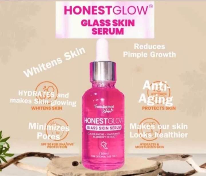 Honest glow Glass skin serum whitening repair serum 30ml Lazada PH