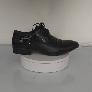 INLIKE Terbaru Murah Sepatu Pantofel Pria Oxford Tali Full Black Pria Sepatu Formal PDH Fantofel Sepatu Kerja Kantor Keren 069
