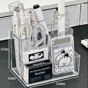 Acrylic Pen Holder Desk Organizer Transparent Office Supply Storage Box Simple Style Luxury Feel Student Desktop Acrylic Box